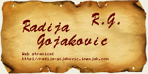 Radija Gojaković vizit kartica